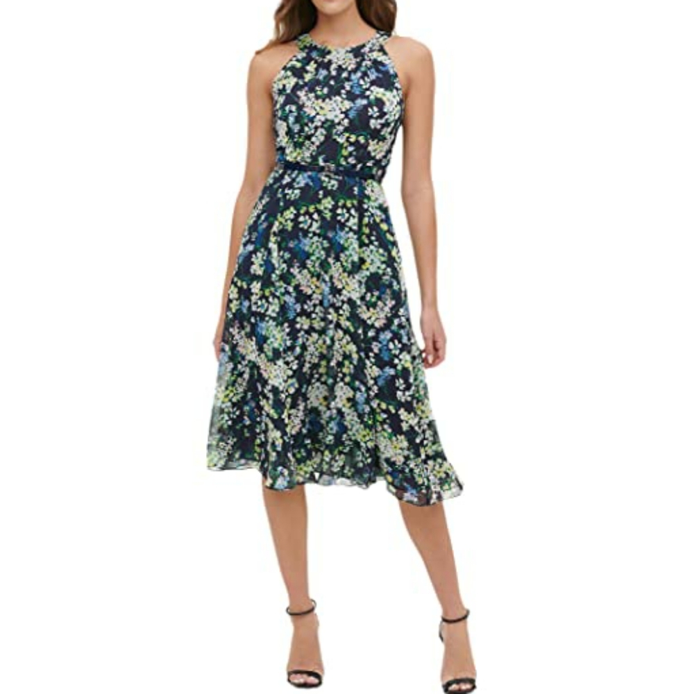 NWT Tommy Hilfiger Madeline Floral Chiffon - Picture 2 of 7